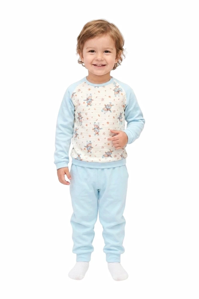 Babygrow em Malha Cardado Aconchego — Verde Água