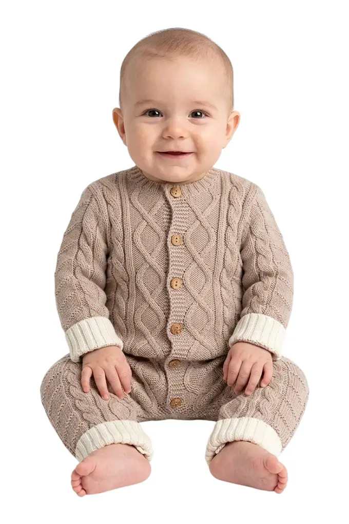 Babygrow Malha — Azul Bebé